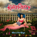 Katy Perryn "One of the Boys" -albumin kansikuva. Kvuassa näkyy 50's-henkinen kuva naisesta, joka pötköttää pilvisen sinitaivaan alla aurinkotuolilla. Kuvassa pilvitaivasta vasten vaaleanpunainen logo, jossa lukee kaunokirjoituksella Katy Perry ja naisen
