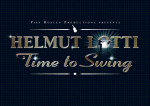 Helmut Lotin "Time to Swing" -albumin kansikuva, jossa tummansinistä ja ruhtinaallisen ylellisenoloista taustaa vasten lukee artistin ja albumin nimi koristeellisin kirjaimin.