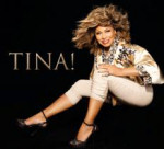 Tina Turnerin "Tina!"-nimisen albumin kansikuva. Kuvassa mustaa taustaa vasten maassa istuva nainen, jonka tukka pörröinen ja jolla valkoiset leggingsit jalassa. Naisen vasemmalla puolen lukee ohuin kirjaimin, että "Tina!"