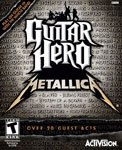 Guitar Hero: Metallica -pelin kotelon kansikuva on taustaltaan harmahtava ja siinä on kohokuvioituna paljon pientä pränttiä. Kuvaa hallitsee Guitar Hero: Metallican logo, joka on valkoisella värillä ja mustin reunaviivoin. Kuvassa runsaasti yksityiskohtia