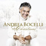 Valkoiseen pukeutunut ja harmaantuva Andrea Bocelli katselee alas ja naureskelee valkoiset hampaat hohtaen kuin jenkkimainoksessa. Andrea Bocellin valokuvan etualalla kellertävällä värillä lukee Andrea Bocelli ja sen alla kaunokirjoituksella levyn "My Chr