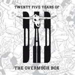 "The Overmuch Box" -kokoelman etukansi on harmaasävyinen. Sen taustalla näkyy piirroshahmoina kalloja niin Mikki Hiireltä kuin lehmiltä ja muilta elukoilta. Kuvan etuosassa päällimmäisenä mustalla värillä D-A-D -yhtyeen logo ja sen päällä tuima häränkallo