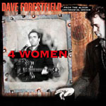 Muusikko Dave Forestfieldin albumin "Continental Dinner" etukannessa valokuva miehestä, joka on harmaasävyinen. Mies seisoo jonkinlaisen metallikehyksisen ikkunan vieressä siten, että ikkunan toisella puolella on sama mies harmaasävyisenä. Kuvan vasemmass