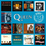 Queenin singlekokoelman "The Singles Collection, Volume 3" etukannessa näkyy sinistä pohjaväriä vasten alkuperäisten singlelevyjen kansitaiteet ja niiden keskellä yhtyeen logo.